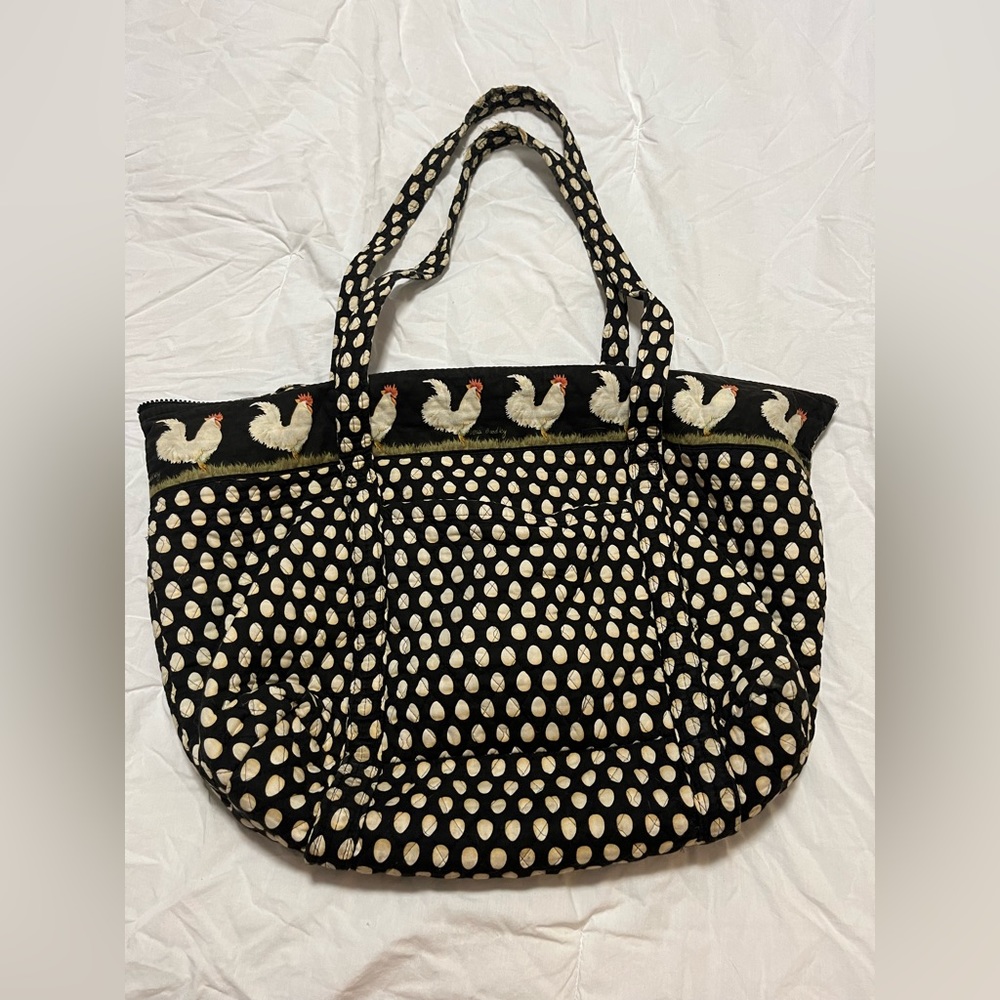 *RARE* Vintage Vera Bradley Chanticleer rooster/chicken egg print duffle bag set